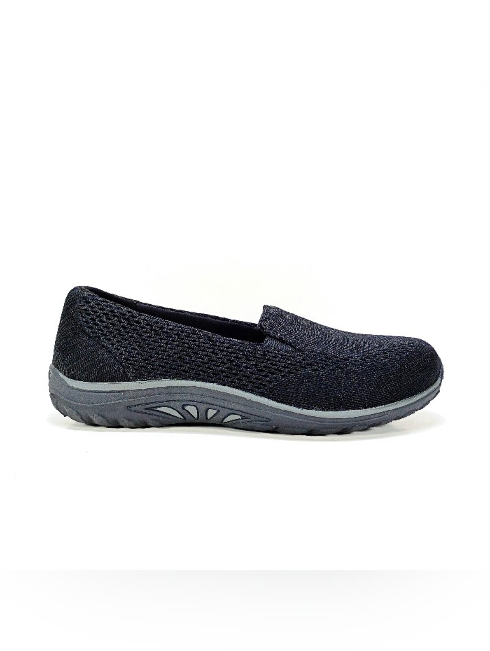 Skechers Reggae Fest Willows Vibe Womens 7.5 Wide Fit Black Slip On Flats